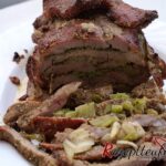 Schichtbraten aus dem Grill - Curry mit Frühlingszwiebeln