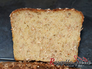 Das Brot aufgeschnitten