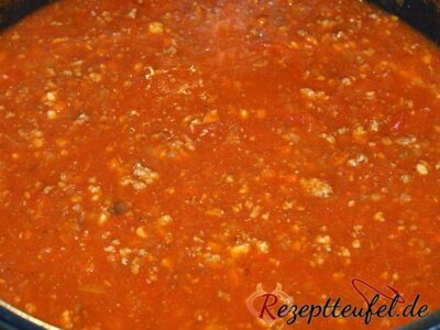 Die fertige Bolognese