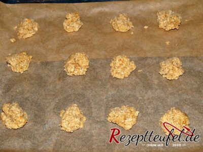 Teighäufchen vor dem Backen