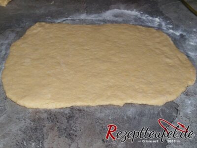 Der ausgerolle Teig