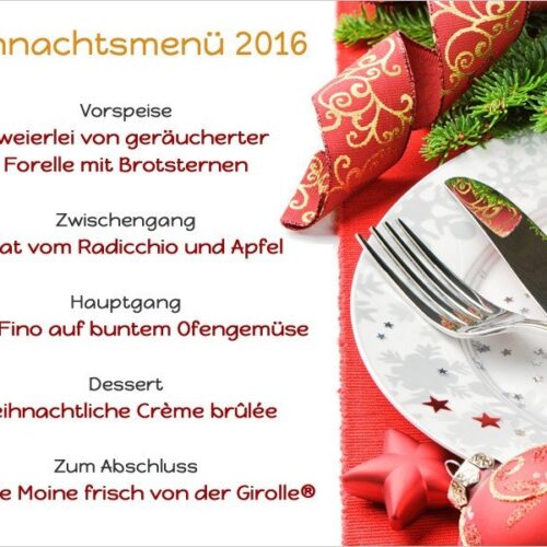 Weihnachtsmenü 2016