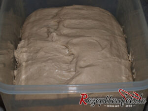 Nach weiteren 30 Minuten ist der Teig bereit für das Formen