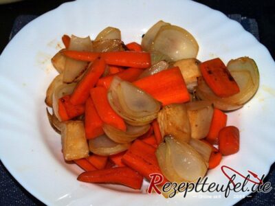 Das angeröstete Gemüse