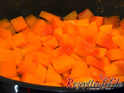 Gegarte Kürbiswürfel