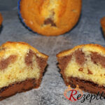 3-Farben-Muffins mit Nougatkern