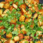 Bratkartoffeln aus Kartoffelwürfel mit Petersilie