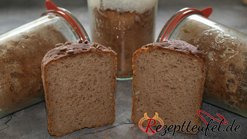 Buttermilchbrot im Glas eingeweckt (Roggen & Dinkel)