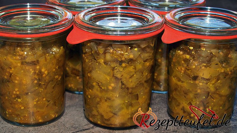 Gurkenrelish mit Kurkuma