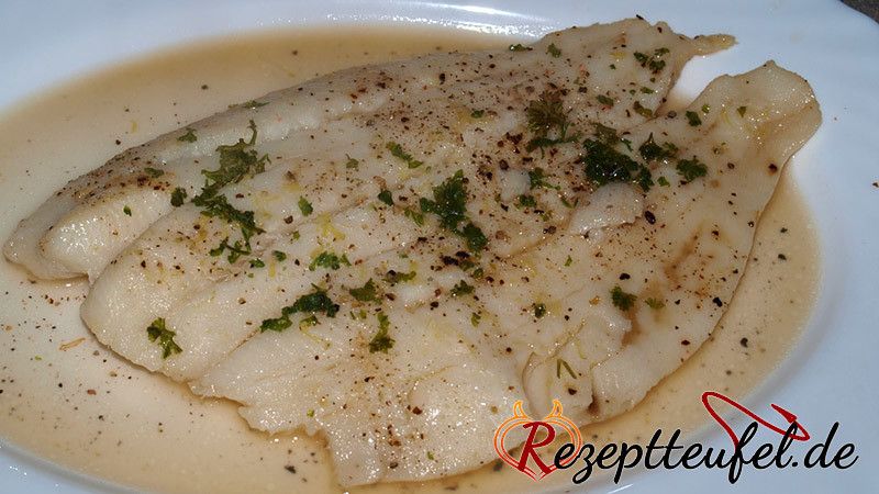 Heilbuttfilet im Backpapier gegart