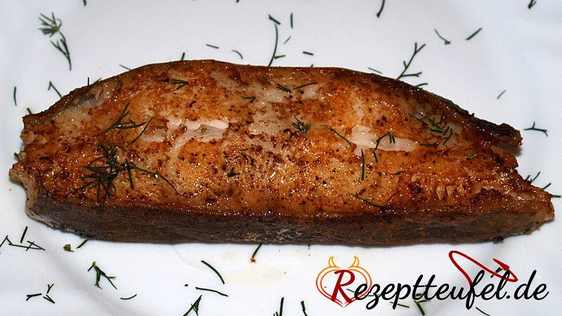 Heilbuttsteak in Butter gebraten