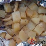 Kartoffelwürfel im Alupäckchen vom Grill - Type Zitrone