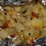 Kartoffelwürfel im Alupäckchen vom Grill - Type Zwiebel-Kräuter