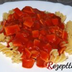 Fleischwurstsoße = Tomatensoße mit Fleischwurst