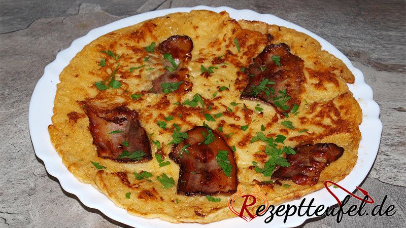 Speck-Pfannkuchen mit Käse