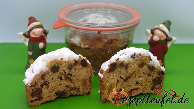 Stollen im Weckglas gebacken und eingekocht