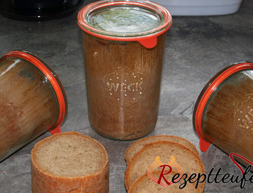 Weizenmischbrot im Glas eingeweckt