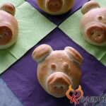 Pikante Glückschweinchen aus Hefeteig